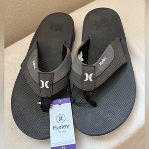 Hurley Black Men's Logo Thong Sandals
